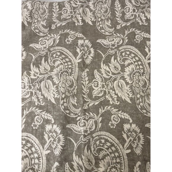 Pottery Barn Alessandra Scroll Pillow Sham 26"x26" Tan Cream Linen Blend Paisley - Picture 2 of 9